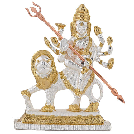 Estele Gold-Polished Religious goddess Durga Ma Idol for Pooja & Car decor