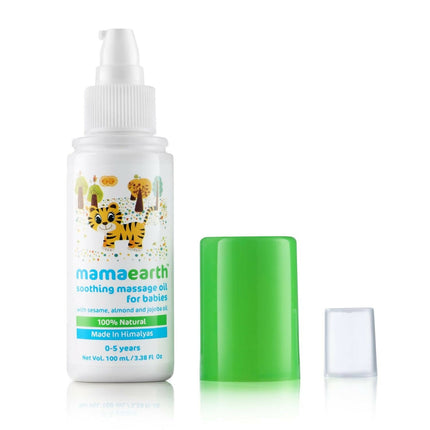 Mamaearth Soothing Massage Oil & Nourishing Hair Oil & Gentle Cleansing Shampoo for Babies
