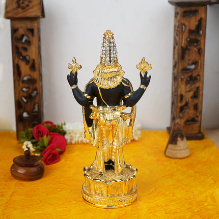 Sri Rudra Gold & Silver Polished Balaji 8'' With Diamond (SR 00221)