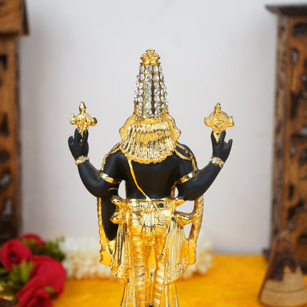 Sri Rudra Gold & Silver Polished Balaji 8'' With Diamond (SR 00221)