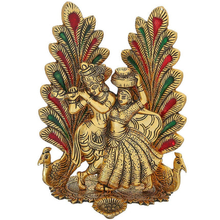 Chhariya Crafts Metal Radha Krishna Idol