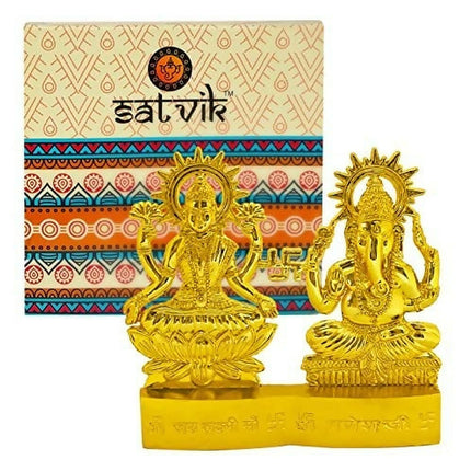 Satvik Metal Laxmi Ganesh Statue