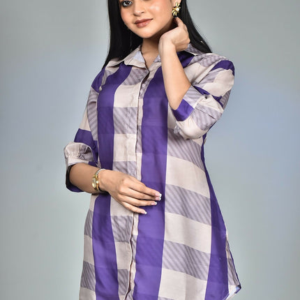 Morchari Digital Print Semi Muslin Co-Ord Set Top & Trouser-Multicolor