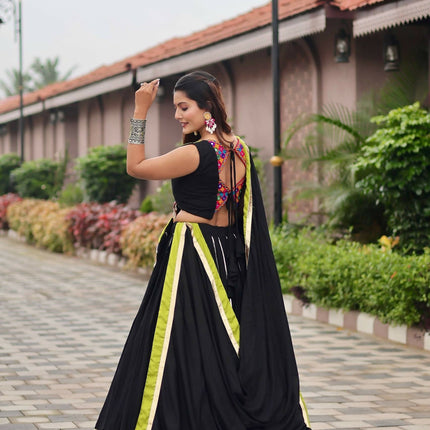 Aastha Fashion Black Pure Cotton Designer Navratri Lehenga Choli Collection