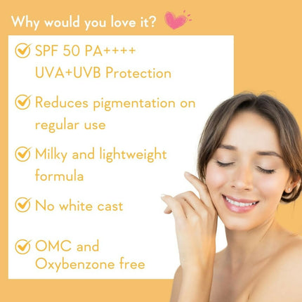 Wishcare Vitamin C Pure Glow Milk Sunscreen SPF 50