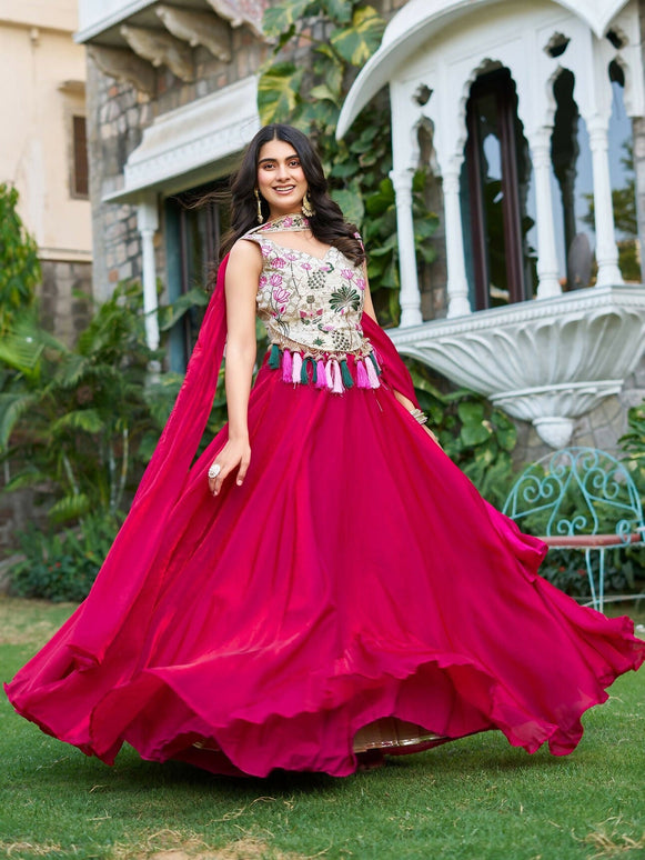 Aastha Fashion Magenta Pure Fendy silk Designer Lehenga Choli Collection
