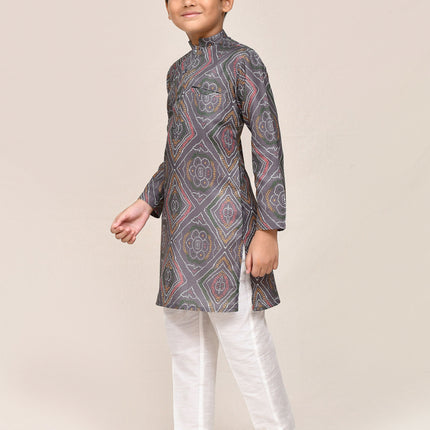 Joban Fashion Linen Cotton red Kurta With Straight Fit Pant