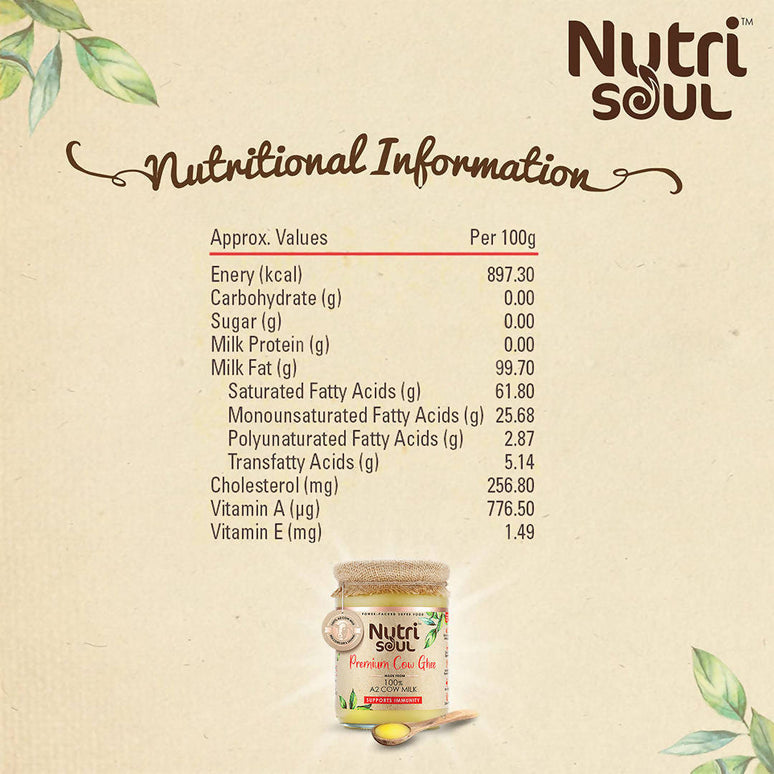 Nutrisoul Premium Cow Ghee | Pure and Natural Desi Ghee | Organic Cow Ghee
