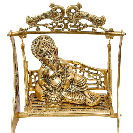 Nexplora Industries Metal Ganesh On Jhula Idol