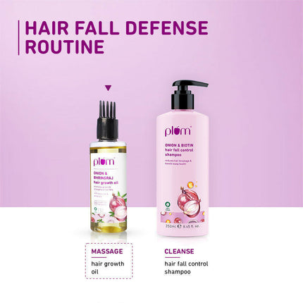 Plum Onion Hair Growth Oil For Hair Fall Control With Bhringraj Oil