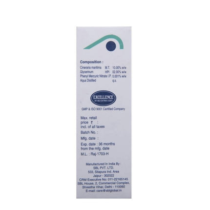 SBL Homeopathy C-ineraria Maritima 10 % Eye Drops