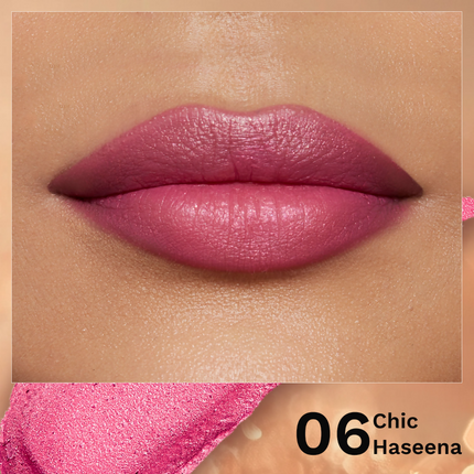 Pilgrim Glitter Lipstick With Matte Finish - Chic Haseena06