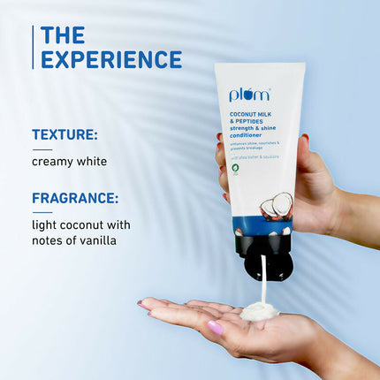 Plum Coconut Milk & Peptides Conditioner For Soft, Shiny Hair