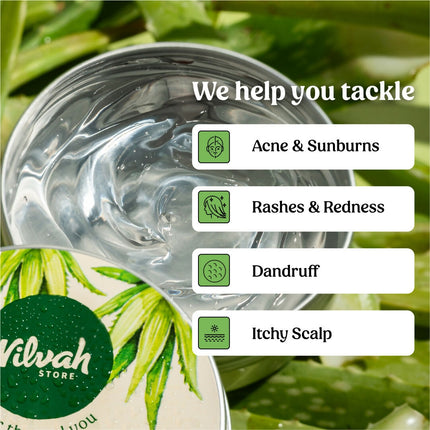 Vilvah Store Aloe Vera Gel (Multi-Purpose Skin & Hair Care)