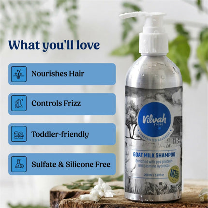 Vilvah Store Goat milk Shampoo (Intense Moisturization)