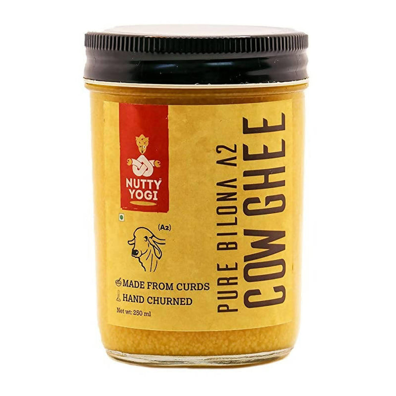 Nutty Yogi Pure Bilona A2 Cow Ghee | 100% Pure and Premium | Cultured Desi Cow Ghee From A2 Milk