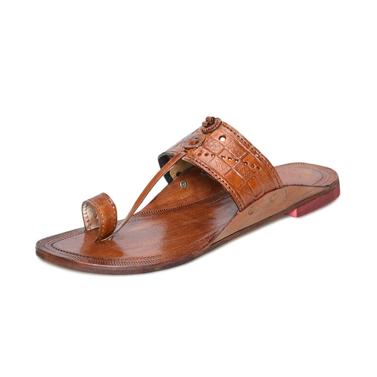 Stepsoft Men’S Leather Kolhapuri Chappals – Traditional Ethnic Footwear