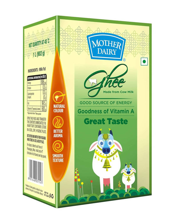 Mother Dairy Cow Ghee Ceka Pack | Good For Overall Health And Strength | Certified Cultured Ghee
