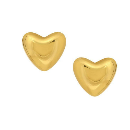 Golden Heart Studs - Ruby Raang