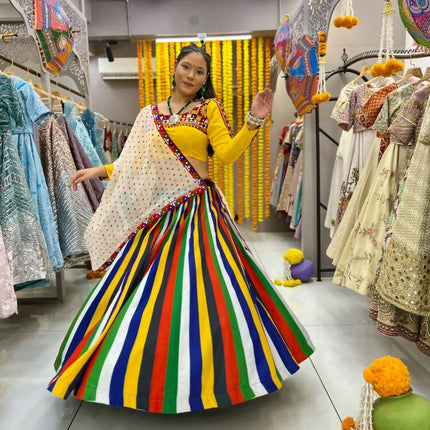 Aastha Fashion Multi Lining Maslin Heavy Digital Print Semi Stitched Wedding Wear Lehenga Choli