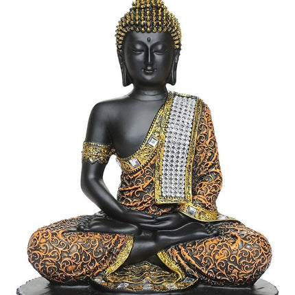 Global Grabbers Polyresin Sitting Buddha Idol