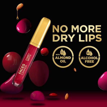 Faces Canada Comfy Matte Liquid Lipstick - Note To Self 07 10 HR Long Lasting