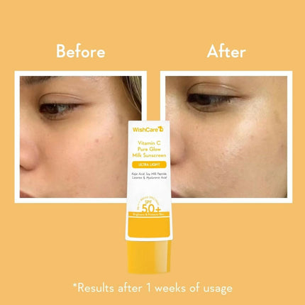 Wishcare Vitamin C Pure Glow Milk Sunscreen SPF 50