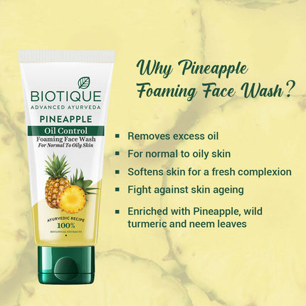 Biotique Bio Pineapple Oil Control Foaming Face Wash
