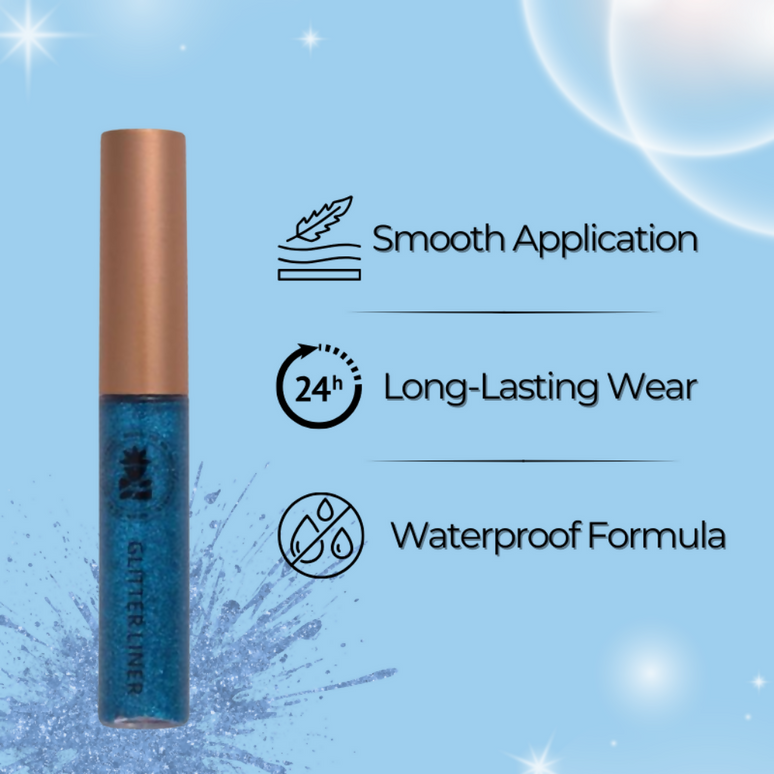 BOBI Glitter Eyeliner Blue Diamond Sparkle Finish