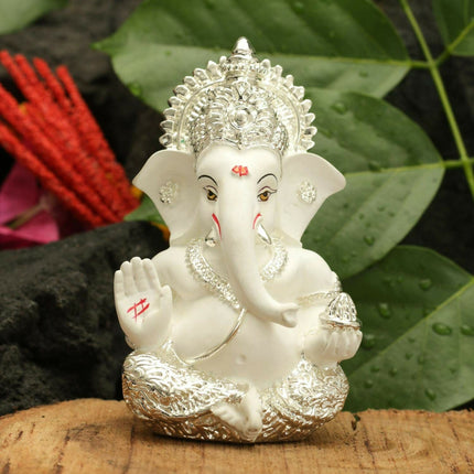 Collectible India Ganesha Idol Silver Plated