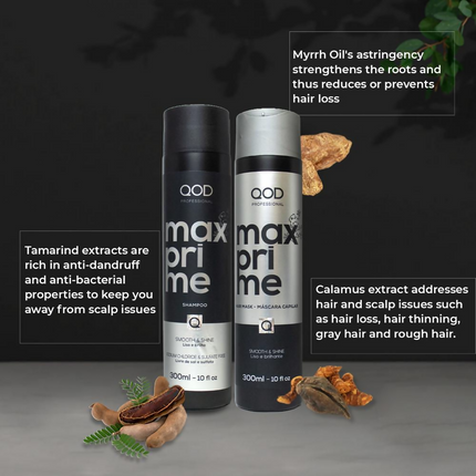 QOD Professional Max Prime After Treatment Shampoo & Hair Mask Combo