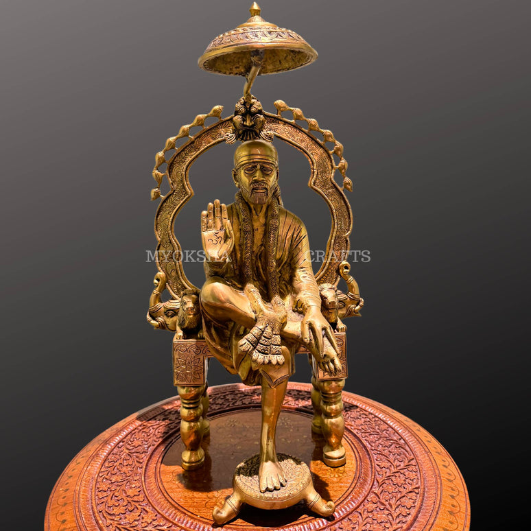 Brass Sai Baba Statue