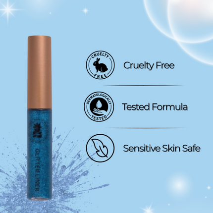 BOBI Glitter Eyeliner Blue Diamond Sparkle Finish