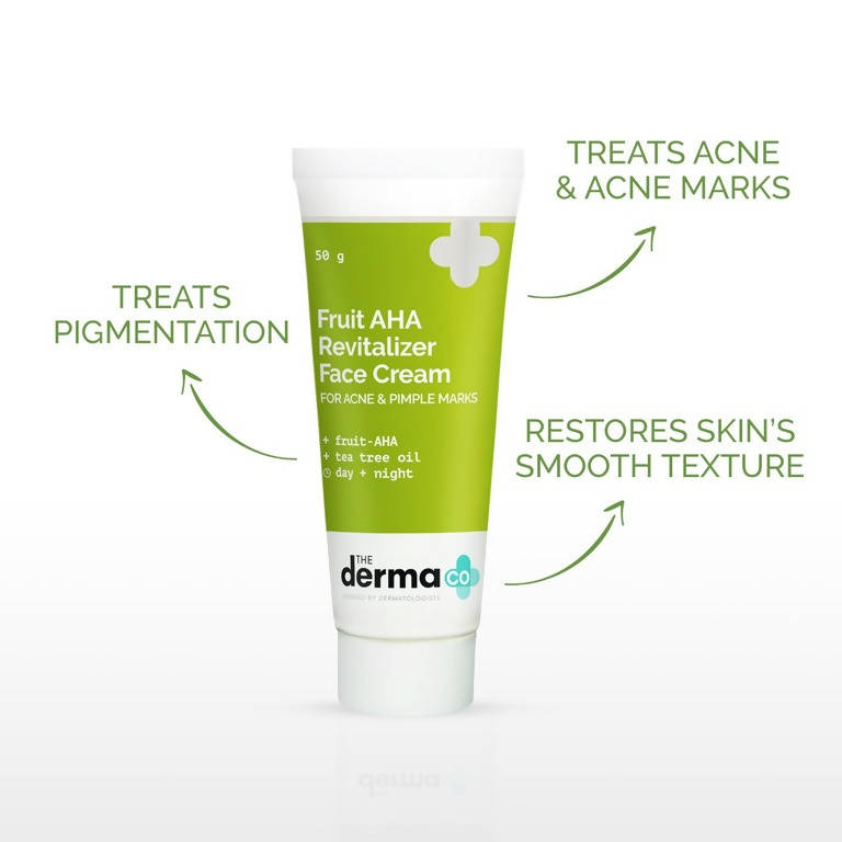 The Derma Co Fruit AHA Skin Revitalizer Face Cream For Acne & Pimple Marks