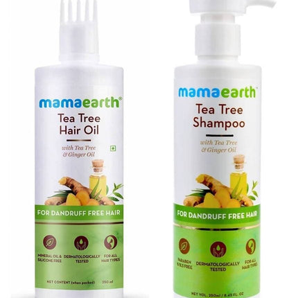 Mamaearth Tea Tree Anti Dandruff Shampoo + Hair Oil For Dandruff Free Hair Combo