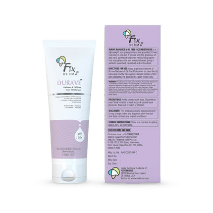 Fixderma Durave Radiance & Brightening Oil Free Face Moisturizer with Probiotics