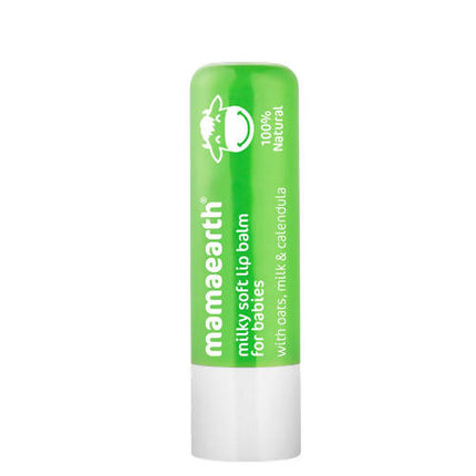 Mamaearth Milky Soft Natural Baby Lip Balm For 12-Hour Moisturization & Heals Chapped Lips