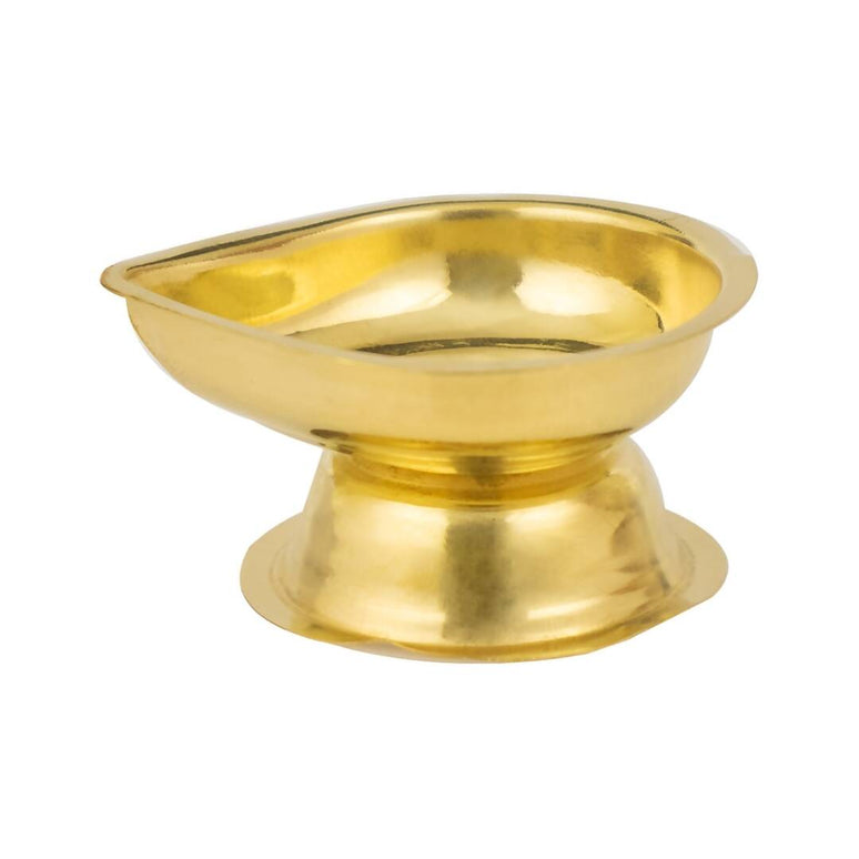 Spillbox Gold-Toned Brass Diya Stand Pooja Essential
