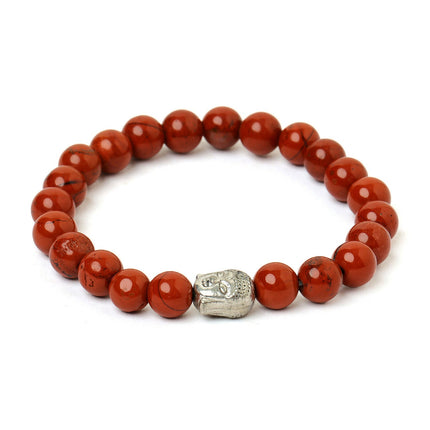 Red Jasper with Buddha Bracelet - Ruby Raang