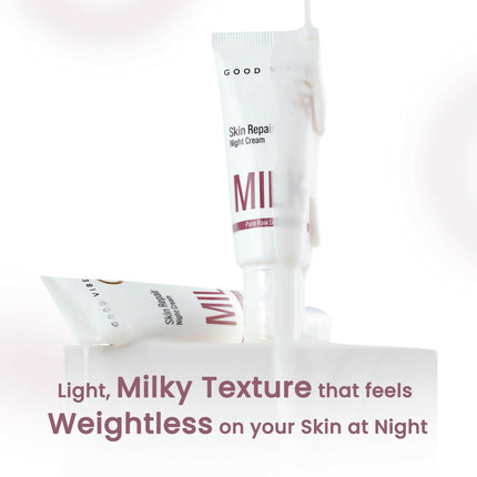 Good Vibes Skin Repair Milk Night Cream with 100% Pure Raw Goat Milk