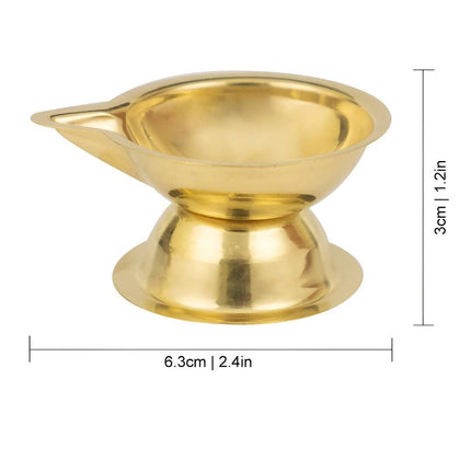 Spillbox Gold-Toned Brass Diya Stand Pooja Essential