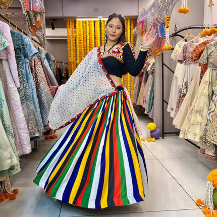 Aastha Fashion Multi Lining Maslin Heavy Digital Print Semi Stitched Wedding Wear Lehenga Choli