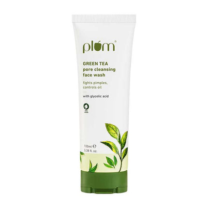 Plum Green Tea Pore Cleansing Face Wash With Glycolic Acid - Fights Acne & Oil For Clear Skin