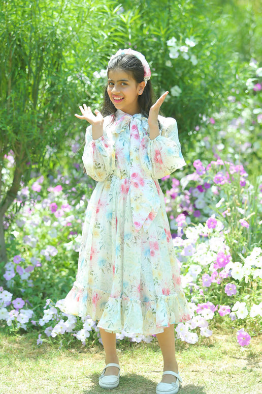 LH Luxury Fashion Amelia Fairy Glint Dress – Floral Summer Dress for Girls