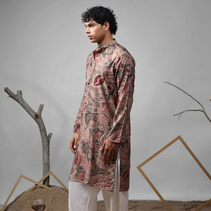 Multicolor Modal Silk Designer Printed Kurta Set - Mahotsav