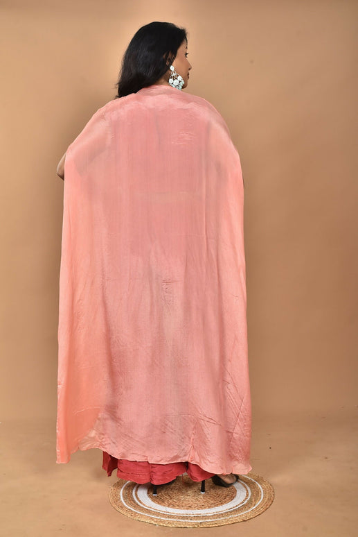 Morchari Women Hand Embroidery Crop Top-Rust