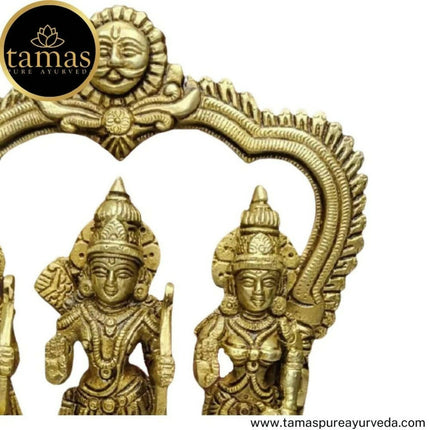 Tamas Brass Handcrafted Ram Darbar Shree Ram Ji Sita Laxman Hanuman Statue Idol
