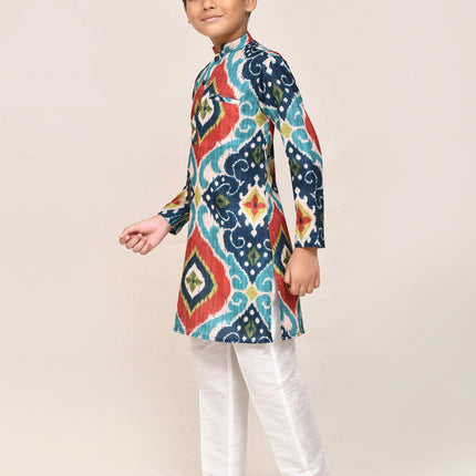Joban Fashion Pure Cotton Multicolor Kurta With Straight Fit Pant