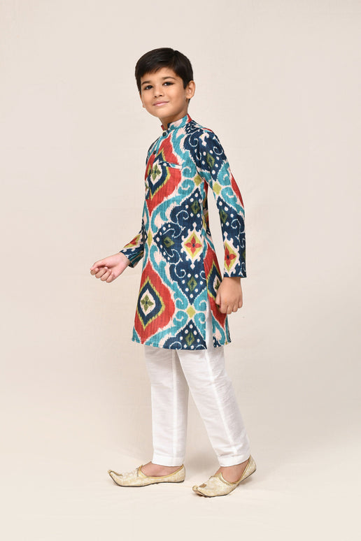 Joban Fashion Pure Cotton Multicolor Kurta With Straight Fit Pant
