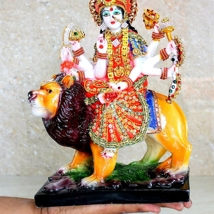 Esplanade Resin Maa Durga Mata Rani Sherawali Murti Idol